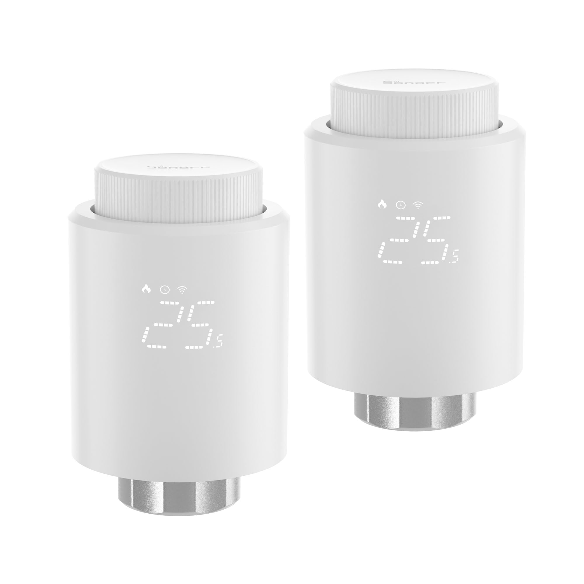 2 Pack SONOFF Zigbee Thermostatic Radiator Valve, TRVZB, Add-On Smart Radiator Valve For Smart Home Control, Easy Installation, Save Heating Costs, Works With Alexa, Google Home