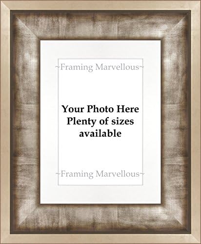 Framing Marvellous Urban Metal Effect Photo Picture Frame - (A4 pic (14x11” glass) WALL &amp; STRUT, WHITE MOUNT)
