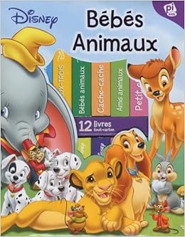 Amazon Fr Ma Premiere Bibliotheque Bebes Animaux De Disney Coffret De 12 Livres Tout Carton Disney Livres