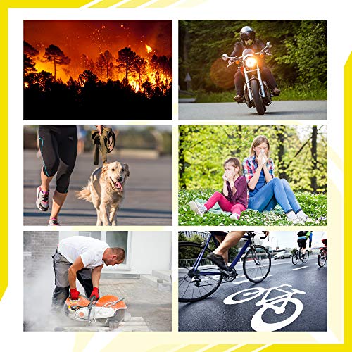 Axsyon Dust Mask with Ear Loops- Activated Carbon Dust Mask- 3 Filters & 2 Valves Included. for House Cleaning, Woodworking, Mowing, Outdoor Activities. N99 (Reptile Yellow) - Thumbnail 4