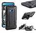HTC ONE M7 Case, RANZ Classic Black Rugged Impact Armor Hybrid Kickstand Cover with Belt Clip Holster Case For HTC ONE M7