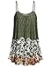 Cestyle Tunic Tank Tops for Women,2022 Woman's Summer Basic Causal Printed Leggings Shirts Spring Fashion Sleeveless Loose Fit Knit Spaghetti Strap Long Camisoles Green XX-Large