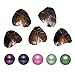 5PC Freshwater Cultured Love Wish Pearl Oyster with Pearl Inside Five Colors (Round Shape) (7-8mm).