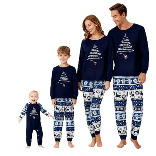 Pyjamas for Women Matching Christmas Pjs for Family 2025 Mens Womens Kids Xmas Pyjamas Sets，3M