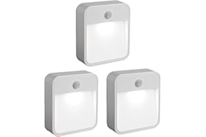 MR BEAMS Beams MB720 20 Lumen Wireless Battery Powered Motion Sensing Nightlight, 3-Pack, White