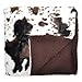 Tadpoles Furry Cowhide Print Throw Blanket - Double Layer 50