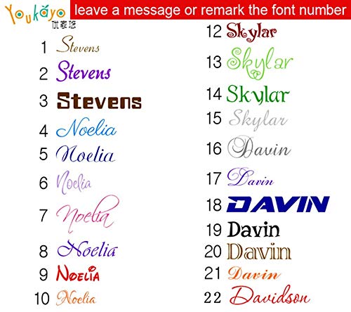 PPL21 Wall Stickers - Font Personalized/Custom Name Vinyl Decal Sticker for Bottle/Netbook / Wall car/Truck Laptop/Netbook Window 1 PCs