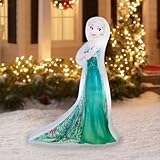 Gemmy Airblown Inflatable Photorealistic Elsa in Frozen Fever Dress, 5'