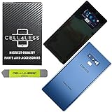 CELL4LESS Compatible Back Glass Door Cover Housing Installed Camera Frame, Lens Adhesive Replacement Samsung Galaxy Note 9 - Any Carrier - N960 (Blue)