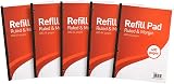 Summit A4 Lined Paper Refill Pad 8 mm Ruled Margin 400 Pages Pack 5
