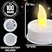 LED Flameless Tealights - Pack of 24 White Plastic Tea Light Candles with Realistic Flicker - Batteries Included - by Light Me Up