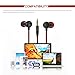 Cloudio Earphones J1 Noise Cancelling Earbuds in Ear Headphones with Microphone Noise Isolating Earbuds Sports Headphones Super Bass Earbuds for iPhone Android Phone iPad Tablet Laptop(Black)