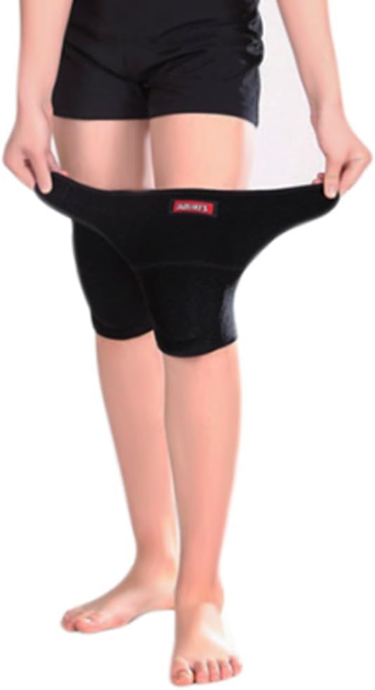 One Pair Adults Knee Brace Sports Knee Support Thick Sponge Thermal Protective Knee Pads Protector for Volleyball Baseball Rugby Training Unisex, Send Drawstring Bag Free, Black, M
