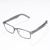 Dymesty Smart AI Glasses for Men & Women,Titanium Frame,Real-Time Translation, Meeting Recording, AI Assistant with ChatGPT, Open-Ear Bluetooth Speakers & Microphones, 48H Battery Life (C/Gray)
