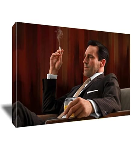 Amazon.com: makeuseof Mad Men smoking Don Draper 4' Size Home Decoration  Canvas Poster Print: Posters & Prints