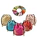 Mother's taste BB 34pcs Silk Brocade Jewelry Pouch Bag, Drawstring Coin Purse, Gift Bag Value Set