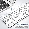 iClever-Wireless-Keyboard-Rechargeable-Wireless-Keyboard-Ergonomic-Full-Size-Design-with-Number-Pad-24G-Stable-Connection-Slim-White-Keyboard-for-Windows-Mac-OS-Computer iClever 2.4G Wireless Keyboard - Rechargeable Wireless Keyboard Full Size Design with Number Pad, 2.4G Stable Connection…