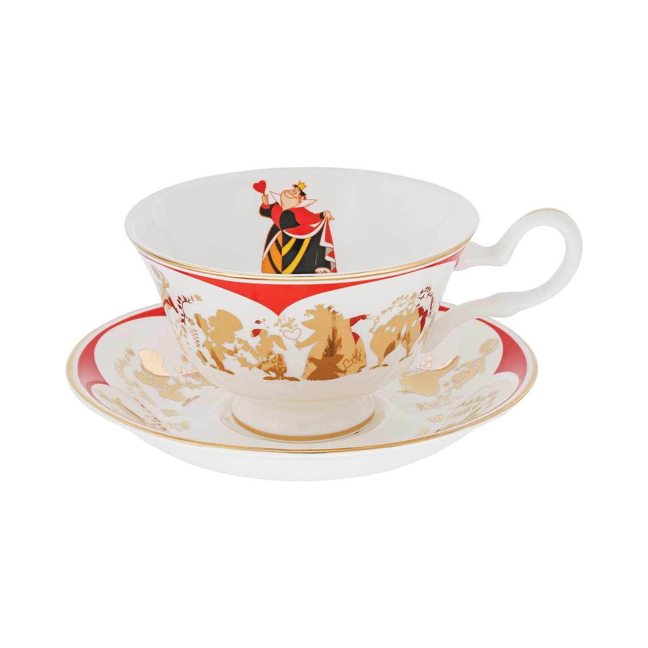 The English Ladies Co - Alice in Wonderland Cup and Saucer Set - Queen of Hearts