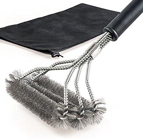 BBQ Grill Brush, Stainless Steel Barbecue Grilling Cleaner 17'' Cleaning Tools Accessories for Weber Weber, Jenn Air, Holland, Brinkmann, Char Broil Grills Grate
