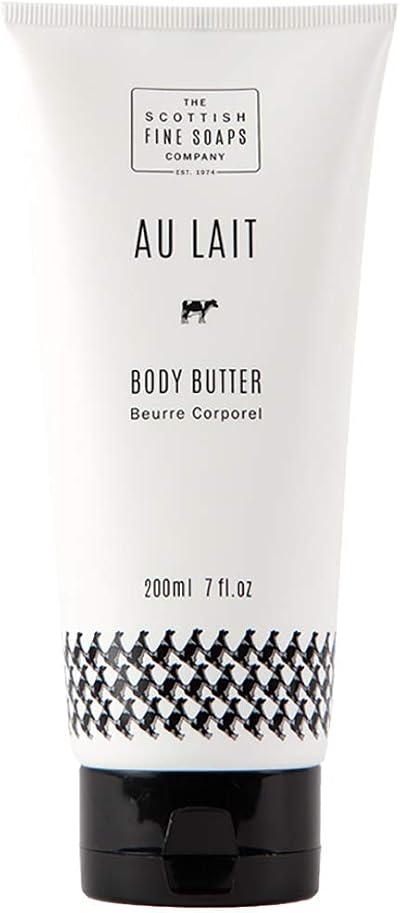 Scottish Fine Soaps Au Lait Body Butter 200ml Tube Moisturising Skin Care