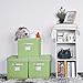 StorageWorks Storage Cube Box with Lid, Fabric Storage Bin, Green, Large, 6-Pack, 11.8x11.8x11.8 inches