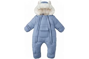 AiWMGL Baby Girls Boys Snowsuit Newborn Winter Clothes Jumpsuit Romper Infant Hooded Fleece Coat Jacket Outwear