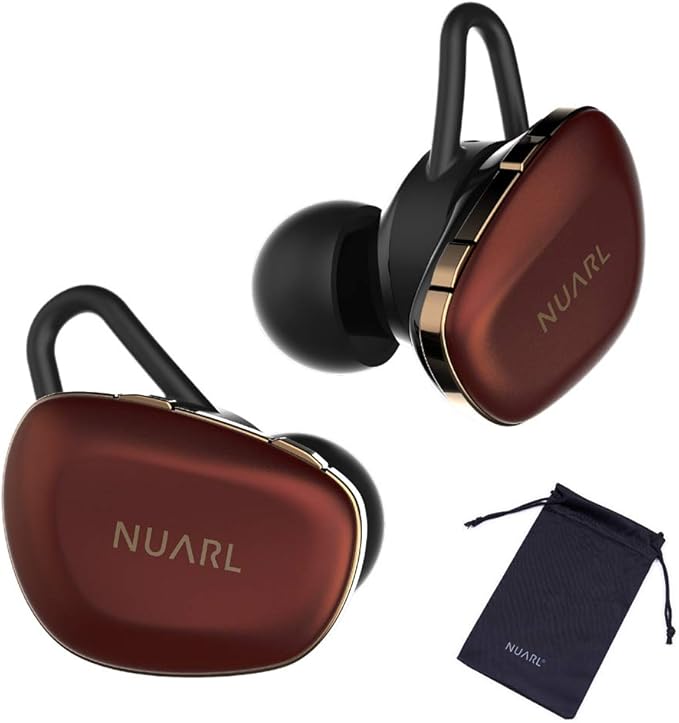 【NUARL公式限定】完全 ワイヤレス イヤホン N6 Pro (レッドカッパー) + 専用ポーチ【Bluetooth 5.0 / aptX AAC / IPX4耐水 / 高音質HDSS採用 / 連続11時間再生(最大55時間) / テレワーク WEB会議 ハンズフリー通話/iPhone Android 対応】