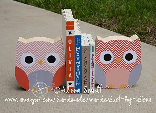 Wooden Owl Bookends - Custom Designed Owl Bookends