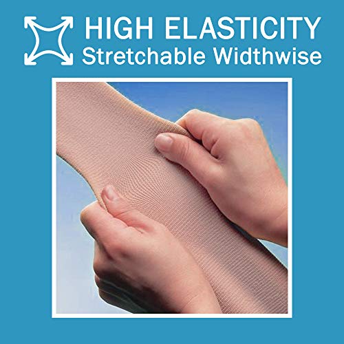 JJ CARE Tubular Bandage, 4” x 12 Yards Tubing for Legs and Knees, Size F Reusable