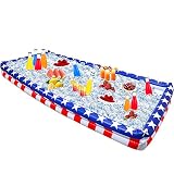 Outdoor Inflatable Buffet Cooler Server - Patriotic Red White and Blue Blow Up Cooling Tub For Serving Buffet Style Picnic