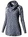 H2H Women's Long Sleeve Comfy Loose Fit Turtle Cowl Neck Knitted Sweater