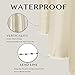 subrtex Shower 72 X 72 Inches Striped Liner Curtain with Grommet Holes for Bathroom Decor Beige
