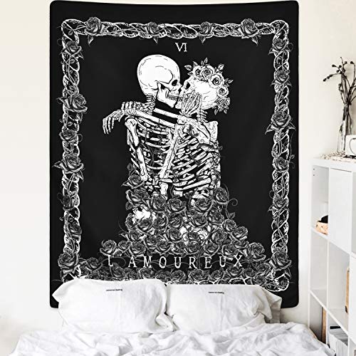 1 Sevenstars+Tapestry+Kissing+Lovers+Skeleton