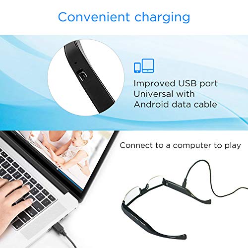 Spy Camera Glasses with Video Recording, 1080P HD Hidden Camera,Super Small Surveillance Snapchat Spectacles Glasses,USB Charger - Thumbnail 5