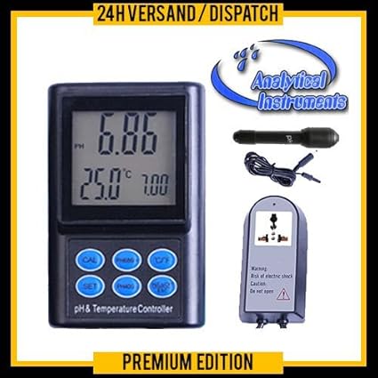 PH & Temperatur Controller Regler Meter (wasserdichte Mini-Elektrode) CO2 PH-Regelgerät Autokalibrierung PH-221 Schwimmbad, K