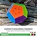 Unplugkid QiYi MoFangGe Stickerless Speed Cube Set - Certified QiYi WCA Quality Competition Speed Cube Bundle | Glow in the Dark Mirror Cube Megaminx Skewb Square 1 | 4 Display Stands, Strategy Guide