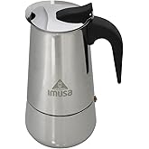 IMUSA USA B120-22062M Stainless Steel Stovetop Espresso Coffeemaker 6-Cup, Silver