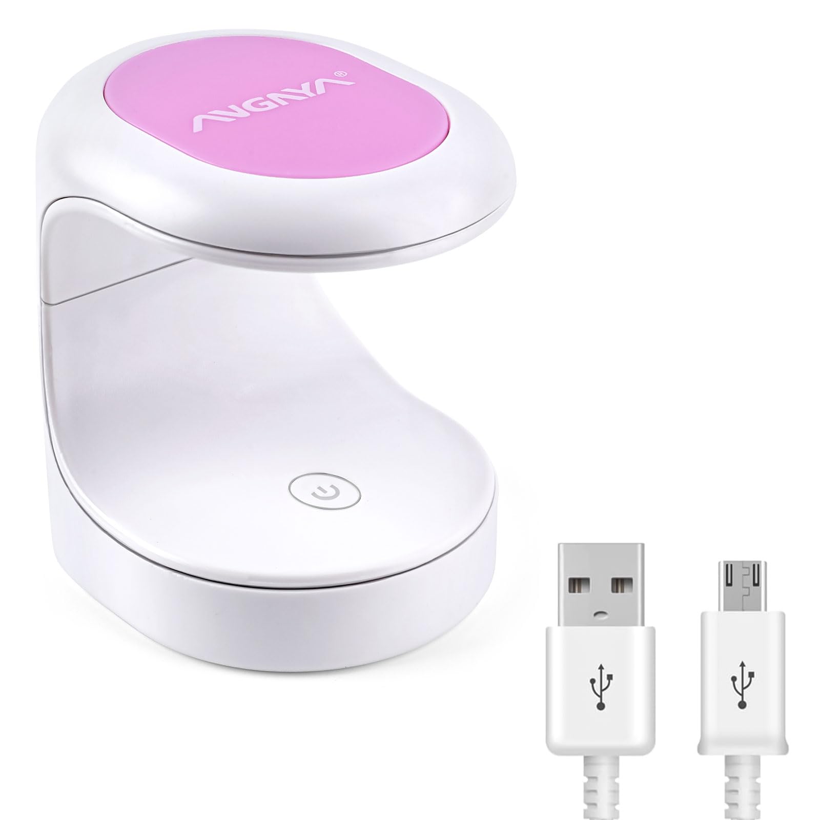 ANGNYA Mini UV LED Nail Lamp - 16W Portable Nail Dryer,Fast Curing for Gel Polish/Builder/Glue Gels, Starters Home DIY & Salon Professional Use, Small Design UV LED Dryer Light (Purple)