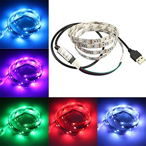 MIYOLE USB LED Strip 5050 30LEDs DC5V Color Change TV Backlight 3.28Ft 100cm RGB LED Tape