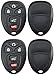 KeylessOption Just The Case Keyless Entry Remote Key Fob Shell, Pack of 2 - Black