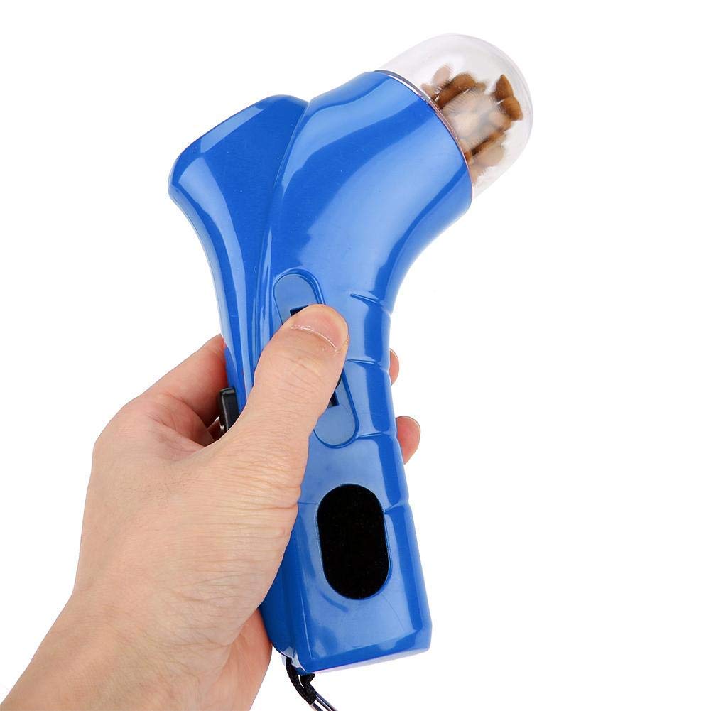 Pssopp Pet Treat Launcher Shooter Dog Food Catapult Puppy Snack Feeder Dispenser Pet Training Toys Interactive Toys for for Exercise and Training(Blue)