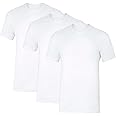 Hanes Men's Undershirt, Underarm Sweat Blocking Tee, White Crewneck T-Shirt, 3-Pack