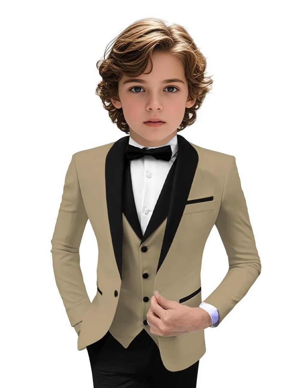 Tuxedo Suits for Boys 3 Pieces Slim Fit Boys Formal