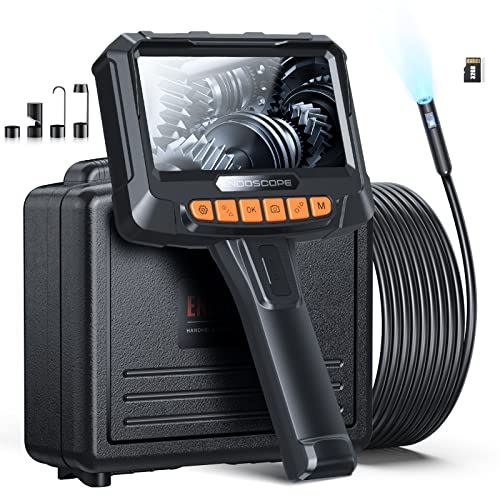 Endoscope Camera with Light, Inspection Camera with 5" IPS Screen