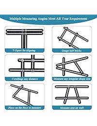 CJANDEP Regla de ángulo universal, multiángulo, herramienta de medición de escala, herramienta de planchado de metal, herramienta de plantilla (negro)