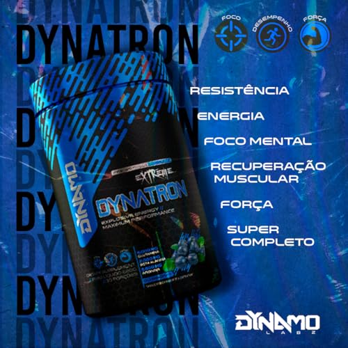 Dynatron Extreme Pré Treino Premium 630g - 25 Ativos, Alta Performance - Dynamo Labz (Morango com Kiwi)