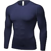 SPVISE Men's Athletic Compression Shirts Long Sleeve Workout T-Shirt Rash Guard Base Layer Top Basketball Undershirt Cool Dry