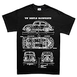 Customised Perfection BeetleBugCamperClassicBlueprintT ShirtBLK2XL XXL Black