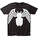 Marvel Venom Suit Spider-Man Black Costume T-Shirt - Black (Large)