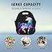 AOTIGO Unicorn Horse Galaxy Space Neoprene Lunch Bag Insulated Lunch Box Waterproof Lunch Tote Bag with Zipper for Women Kids Boys Girls Men